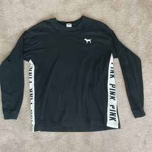 PINK-Victorias secret black long sleeve tee